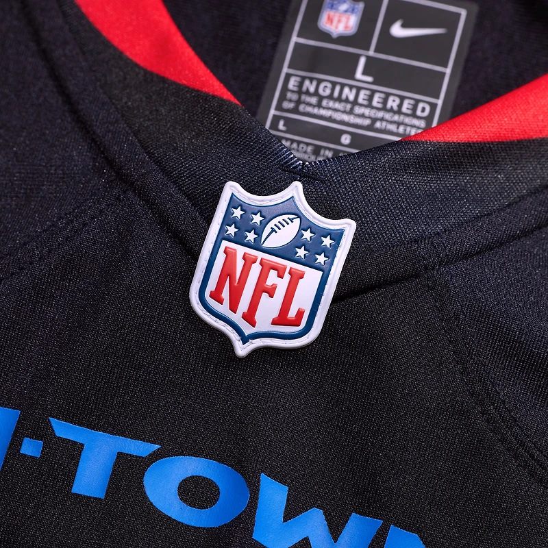 Maillot Nike Nick Chubb bleu marine pour homme, 2e match alternatif des Houston Texans
