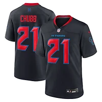 Maillot Nike Nick Chubb bleu marine pour homme, 2e match alternatif des Houston Texans