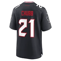 Maillot Nike Nick Chubb bleu marine pour homme des Houston Texans