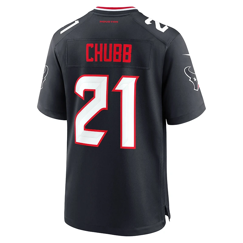 Maillot Nike Nick Chubb bleu marine pour homme des Houston Texans