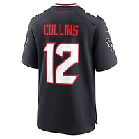 Maillot de match Nike Nico Collins des Houston Texans pour homme, bleu marine
