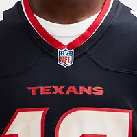 Maillot de match Nike Nico Collins des Houston Texans pour homme, bleu marine