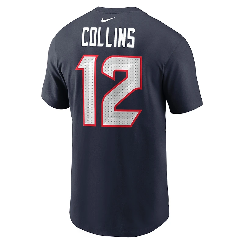 Men's Nike Nico Collins Navy Houston Texans Name & Number T-Shirt