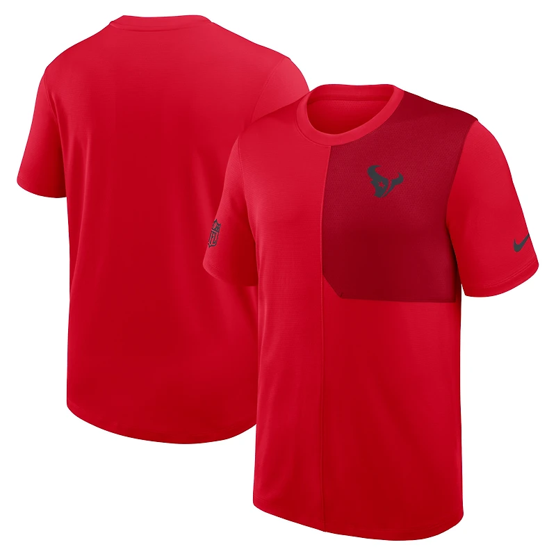 Men's Nike Red Houston Texans Sideline UV Dri-Fit Coach Shirt