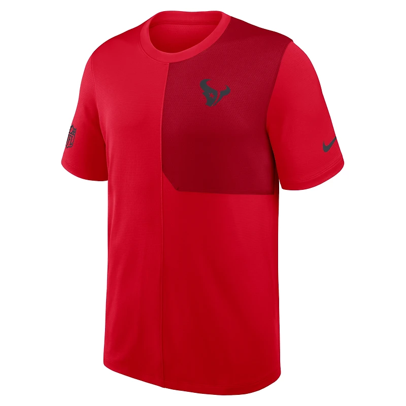 Men's Nike Red Houston Texans Sideline UV Dri-Fit Coach Shirt