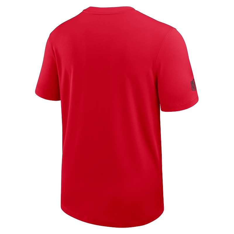 T-shirt d'entraîneur Nike rouge Houston Texans Sideline UV Dri-Fit pour homme