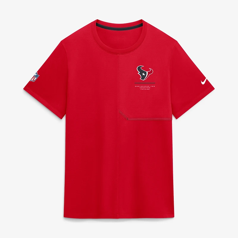 Men's Nike Red Houston Texans Sideline UV Dri-FIT Coaches Shirt