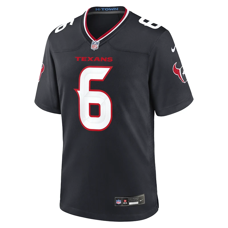 Men's Nike Reed Blankenship Navy Houston Texans Team Game Jersey