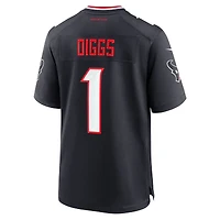 Maillot de match Nike Stefon Diggs Houston Texans pour homme, bleu marine