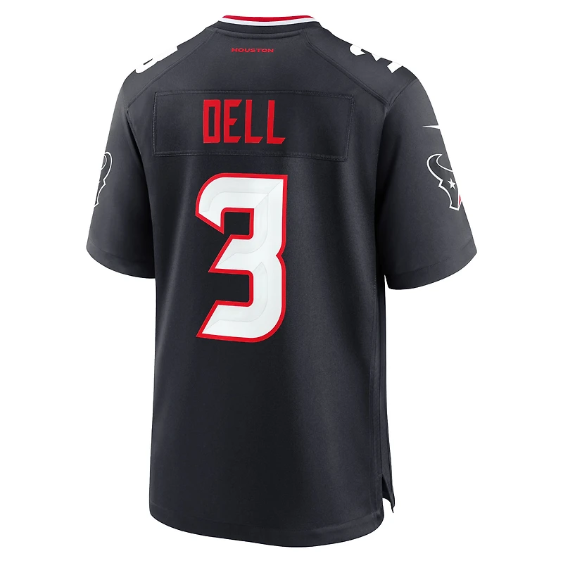 Maillot de match Nike Tank Dell pour hommes, bleu marine, Houston Texans