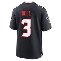 Maillot de match Nike Tank Dell pour hommes, bleu marine, Houston Texans