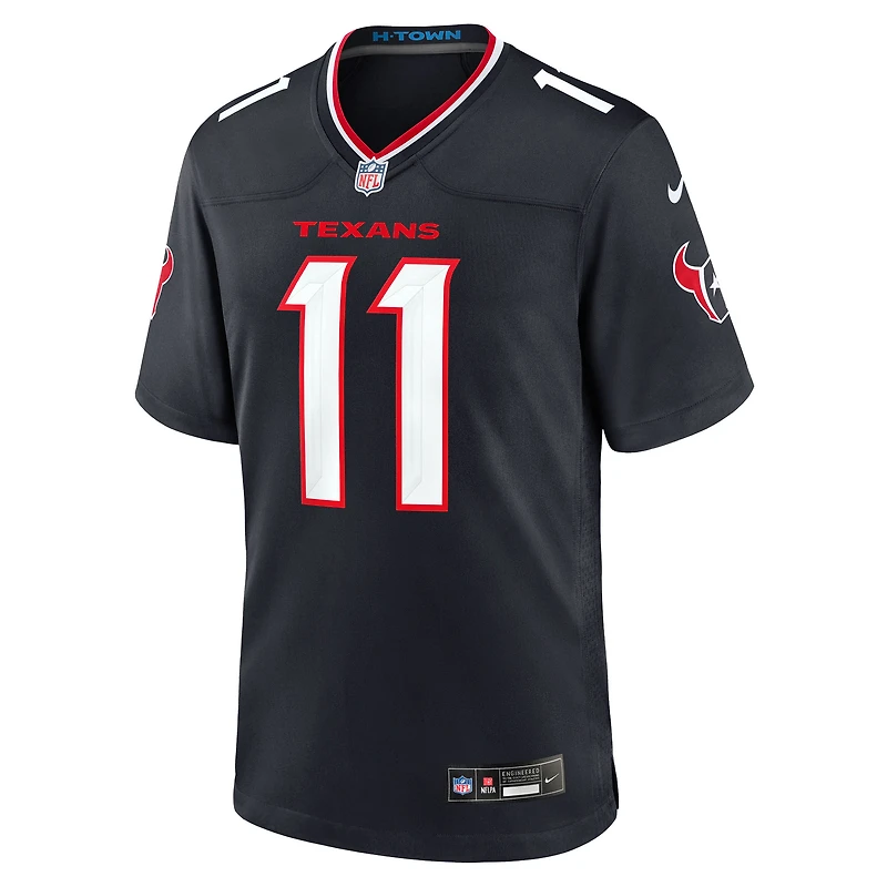 Maillot Nike Tremon Smith bleu marine pour homme des Houston Texans