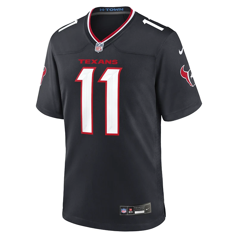 Men's Nike Tremon Smith  Navy Houston Texans Team Game Jersey