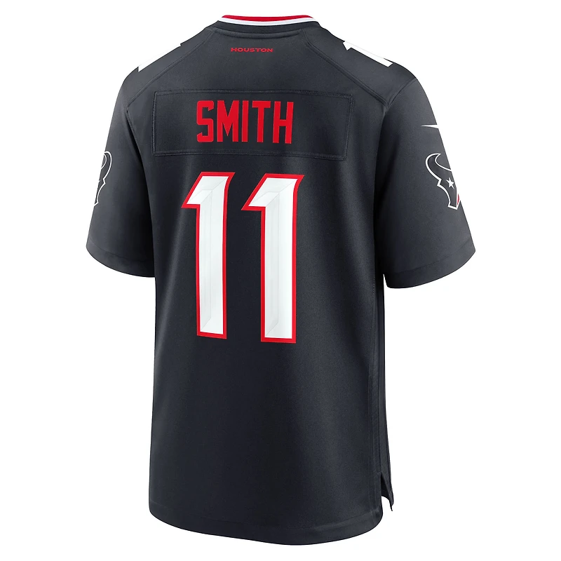 Maillot Nike Tremon Smith bleu marine pour homme des Houston Texans