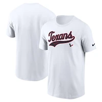 T-shirt Nike Rewind Essential blanc pour homme des Houston Texans