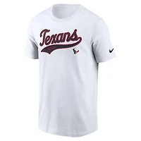 T-shirt Nike Rewind Essential blanc pour homme des Houston Texans