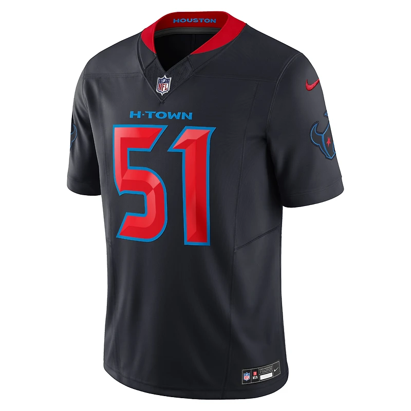 Nike Will Anderson Jr. Navy Houston Texans 2nd Alternate Vapor F.U.S.E. Maillot limité