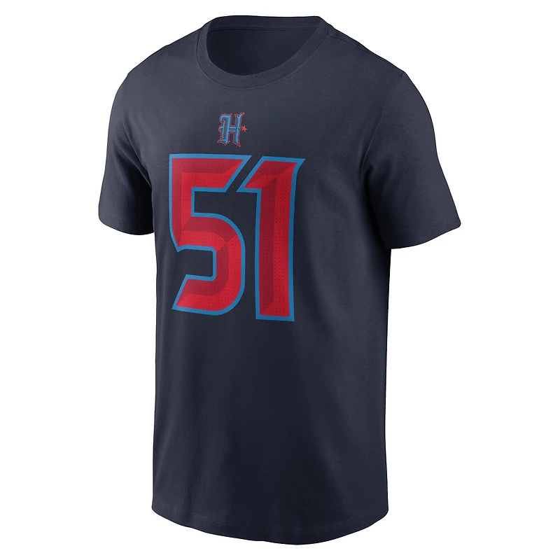 T-shirt Nike Will Anderson Jr. pour hommes, bleu marine, nom et numéro des Houston Texans