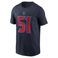 T-shirt Nike Will Anderson Jr. pour hommes, bleu marine, nom et numéro des Houston Texans