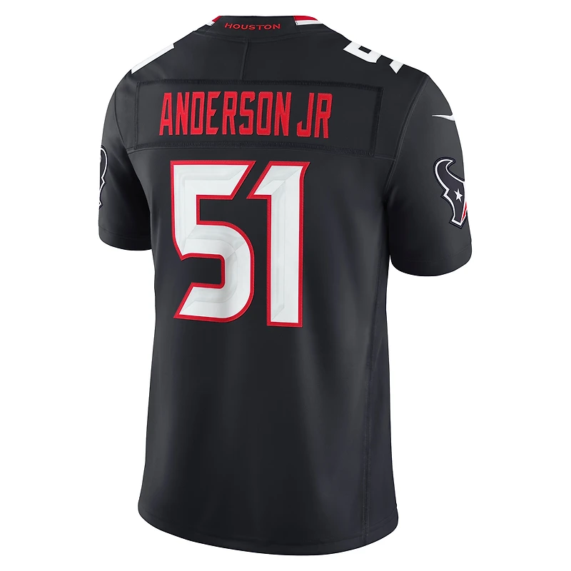 Men's Nike Will Anderson Jr. Navy Houston Texans Vapor F.U.S.E. Stitched Limited Jersey