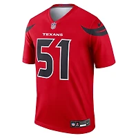Haut Nike Will Anderson Jr. rouge pour homme, joueur légendaire des Houston Texans