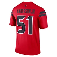 Haut Nike Will Anderson Jr. rouge pour homme, joueur légendaire des Houston Texans