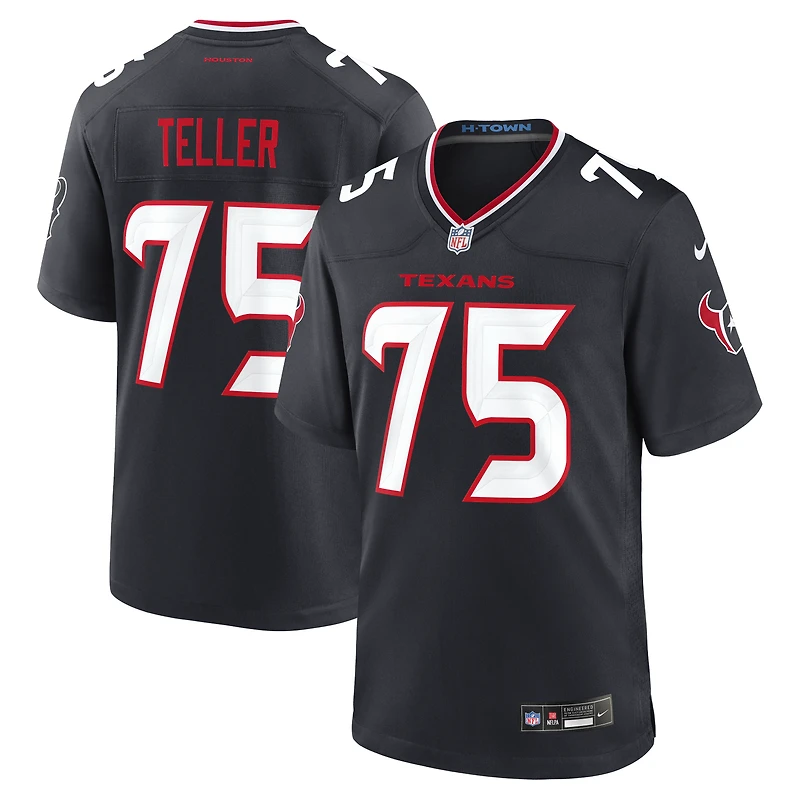 Maillot de match Nike Wyatt Teller bleu marine des Houston Texans pour homme