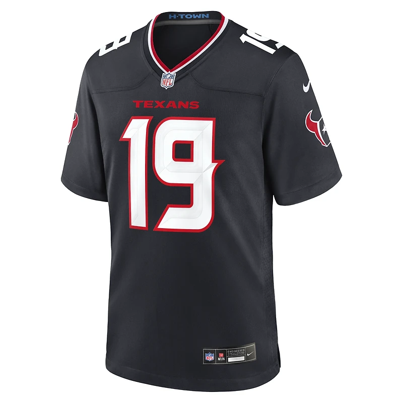Men's Nike Xavier Hutchinson  Navy Houston Texans Team Game Jersey