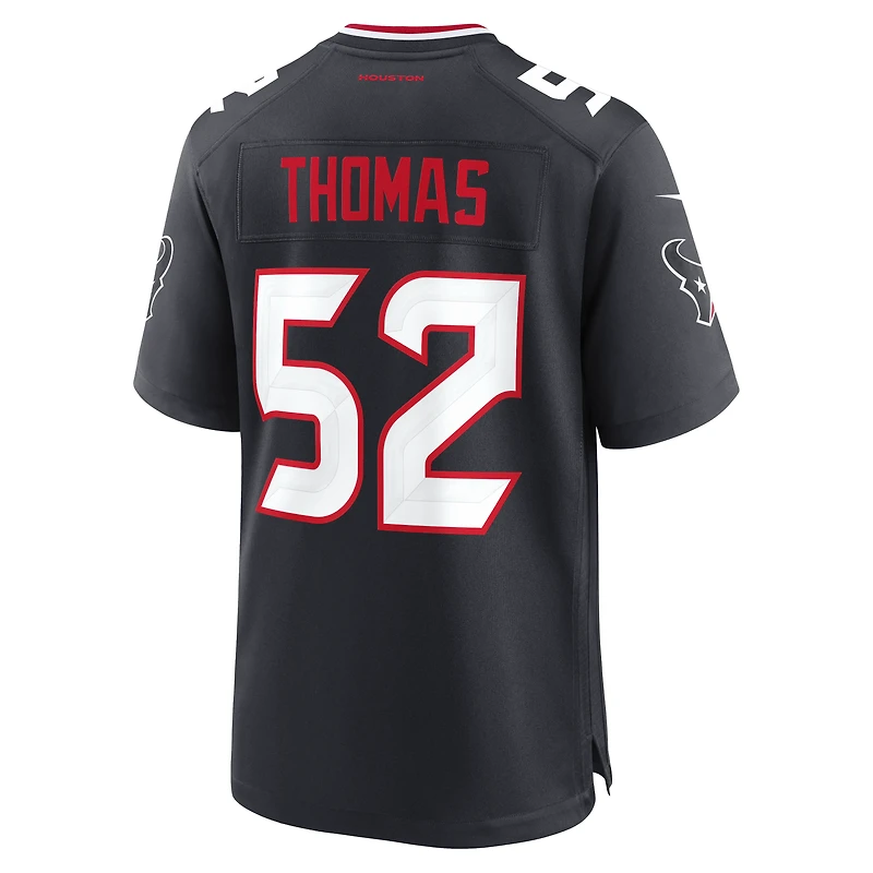 Men's Nike Xavier Thomas Navy Houston Texans Team Game Jersey