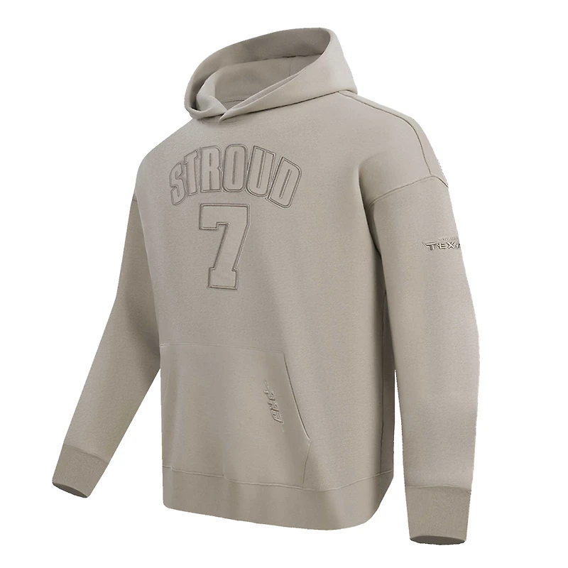 Sweat à capuche Pro Standard C.J. Stroud Tan pour homme avec nom et numéro de joueur des Texans Houston