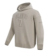 Sweat à capuche Pro Standard C.J. Stroud Tan pour homme avec nom et numéro de joueur des Texans Houston