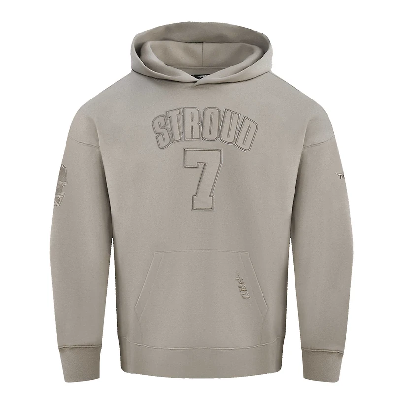 Sweat à capuche Pro Standard C.J. Stroud Tan pour homme avec nom et numéro de joueur des Texans Houston