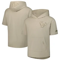 Sweat à capuche manches courtes pour homme Pro Standard Tan Houston Texans Neutrals Capsule