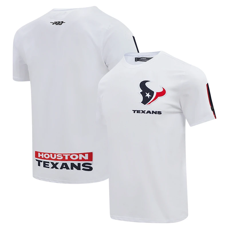 T-shirt blanc Pro Standard avec logo de l'équipe des Houston Texans pour hommes