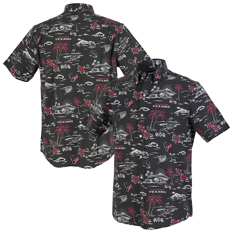 Chemise boutonnée Kekai Performance pour homme, bleu marine, des Houston Texans de Reyn Spooner