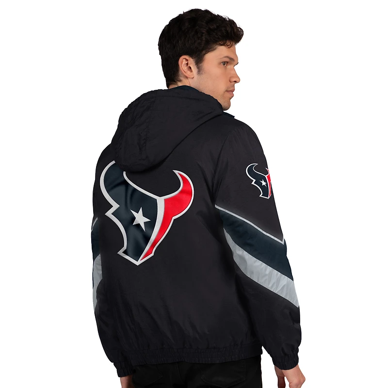 Veste zippée complète pour homme Starter noir/bleu marine Houston Texans Thursday Night Gridiron