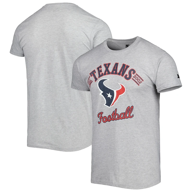 T-shirt Starter gris chiné Houston Texans Prime Time pour homme
