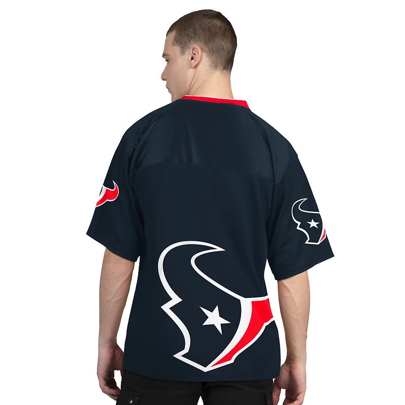 Pack de t-shirts à manches courtes et longues Starter pour homme, bleu marine blanc, Houston Texans