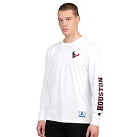 Pack de t-shirts à manches courtes et longues Starter pour homme, bleu marine blanc, Houston Texans