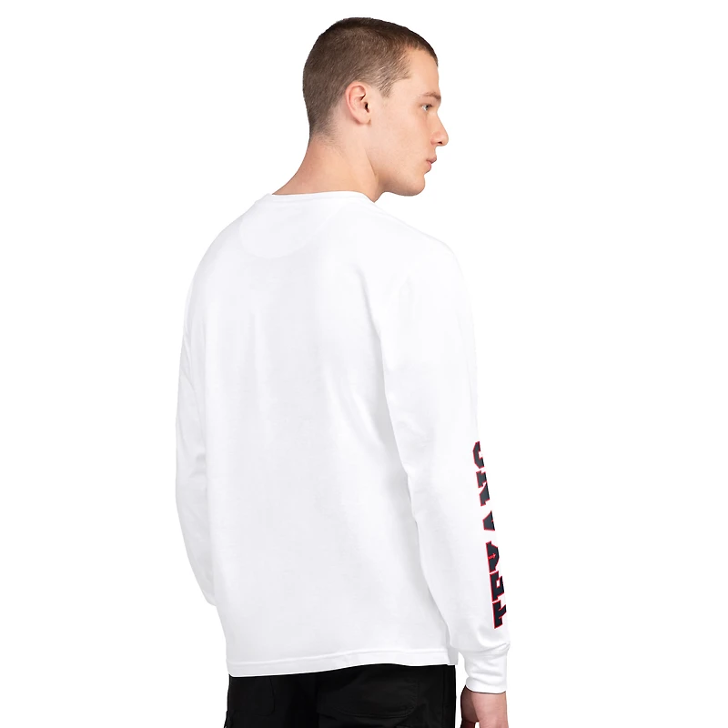 Pack de t-shirts à manches courtes et longues Starter pour homme, bleu marine blanc, Houston Texans