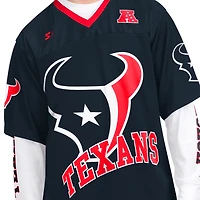 Men's Starter  Navy/White Houston Texans Short Sleeve & Long T-Shirt Combo Pack