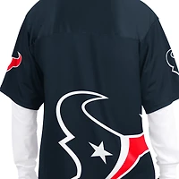 Men's Starter  Navy/White Houston Texans Short Sleeve & Long T-Shirt Combo Pack