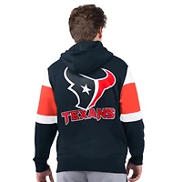 Sweat à capuche zippé intégral bleu marine Houston Texans Extreme pour homme