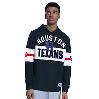 Men's Starter  Navy Houston Texans Fullback Jersey Hoodie