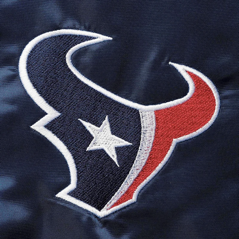 Veste à boutons-pression pour hommes Starter Navy Houston Texans en satin