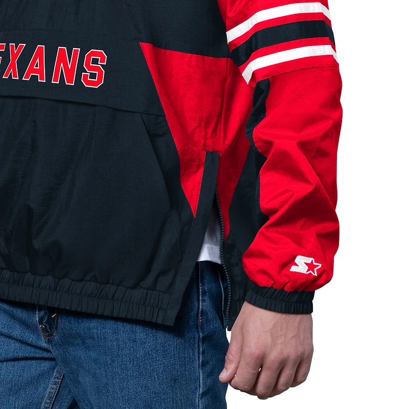 Pull demi-zippé bleu marine pour homme des Houston Texans