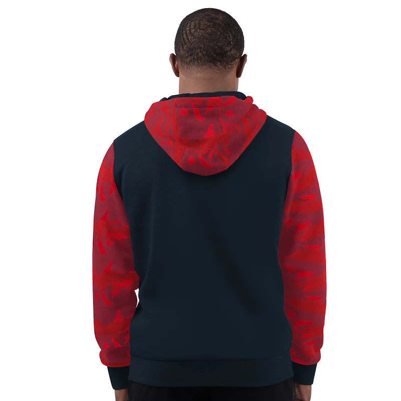 Sweat à capuche zippé pour homme Houston Texans Thursday Night Gridiron bleu marine