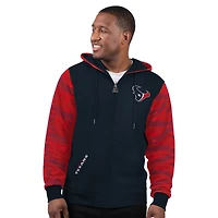 Sweat à capuche zippé pour homme Houston Texans Thursday Night Gridiron bleu marine