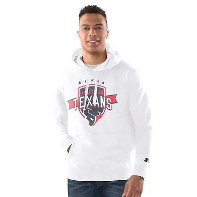 Sweat à capuche vintage blanc Starter Houston Texans pour homme