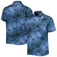Chemise boutonnée Tommy Bahama Navy Houston Texans Coast Luminescent Fronds Camp IslandZone pour homme